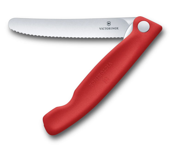 Klappbares Vespermesser Victorinox Swiss Classic Picnic rot