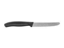 Victorinox Swiss Classic Brotzeit Messer gezahnt Schwarz
