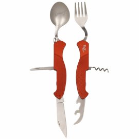 Klappbesteck Fox Outdoor 6-teilig rot 44051