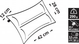 Selbstaufblasendes Kissen Twin blau 3