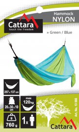 Hängematte NYLON 275x137 cm grün-blau 4