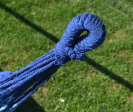 Hängematte TEXTIL 200x100 cm blau-weiß