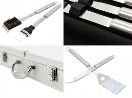 Grillbesteck Set 11-tlg. ALU Koffer
