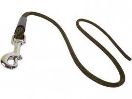 Vodítko Dogtrace couračka, silberne Schnalle, 70 cm, khaki syntetic