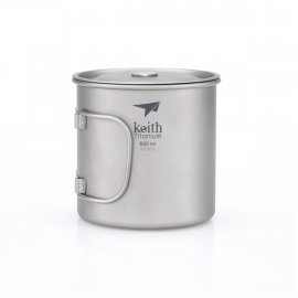 Titanbecher Keith mit Deckel 650ml