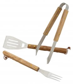 Grillbesteck Cattara Wood Set 3 Stück