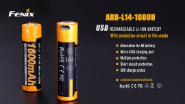 Wiederaufladbare USB AA Batterie Fenix ARB-L14-1600U 2