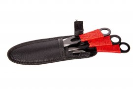 Satz Wurfmesser Kandar rotes Paracord (82)