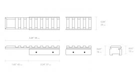 Montageadapter Hawke 11mm auf 22mm, zweiteilig