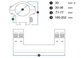 Montage Eagle Vision Infinity Forward 22mm/30mm einteilig verstellbar