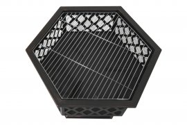 Feuerstelle HEXAGON copper patina mit Deckel