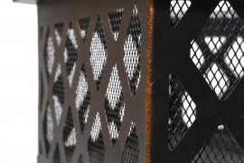 Feuerstelle HEXAGON copper patina mit Deckel