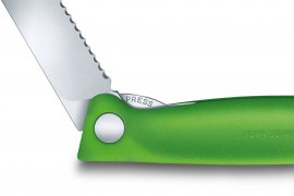 Gemüsemesser Klappmesser Victorinox Wellenschliff Grün