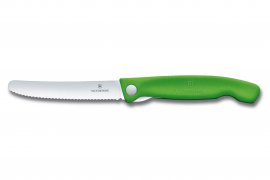 Gemüsemesser Klappmesser Victorinox Wellenschliff Grün