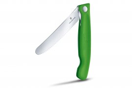 Gemüsemesser Klappmesser Victorinox Wellenschliff Grün