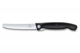Victorinox Klapp-Gemüsemesser Wellelschliff Schwarz