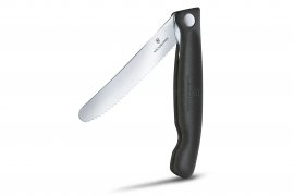 Victorinox Klapp-Gemüsemesser Wellelschliff Schwarz