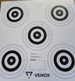 Bewertungen: Zielscheibe Venox 14x14 5 Ziele 100 Stk - 1