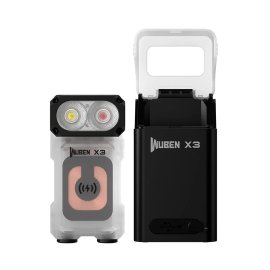 Taschenlampe Wuben X3 weiß + schwarze Ladebox 2