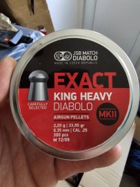 Bewertungen: Diabolo JSB Exact King Heavy MKII 6,35mm 300Stk - 1