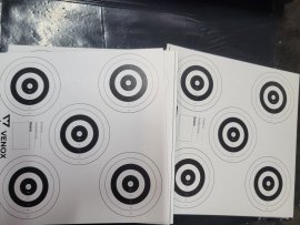 Bewertungen: Zielscheibe Venox 14x14 5 Ziele 100 Stk - 1
