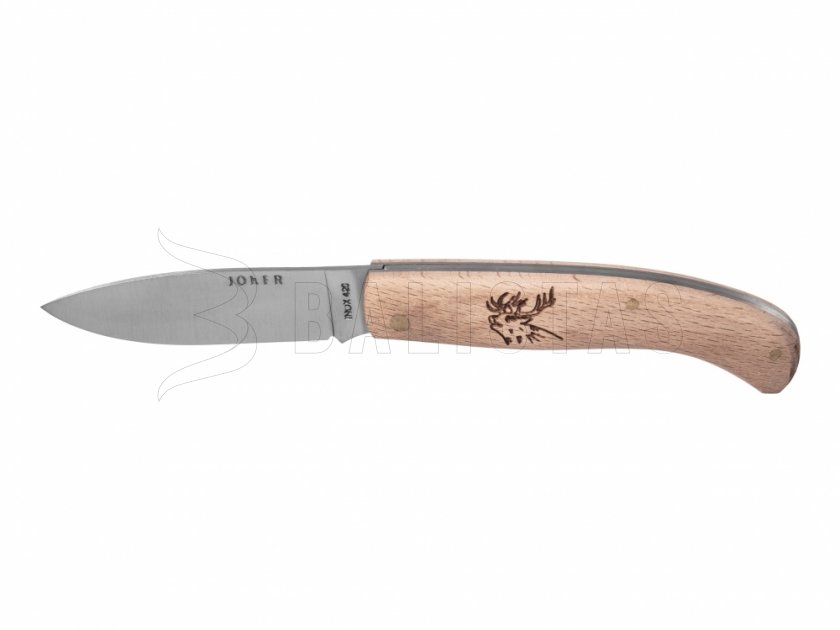Messer Joker NH78-2 Holz Motiv Hirsch 8 cm