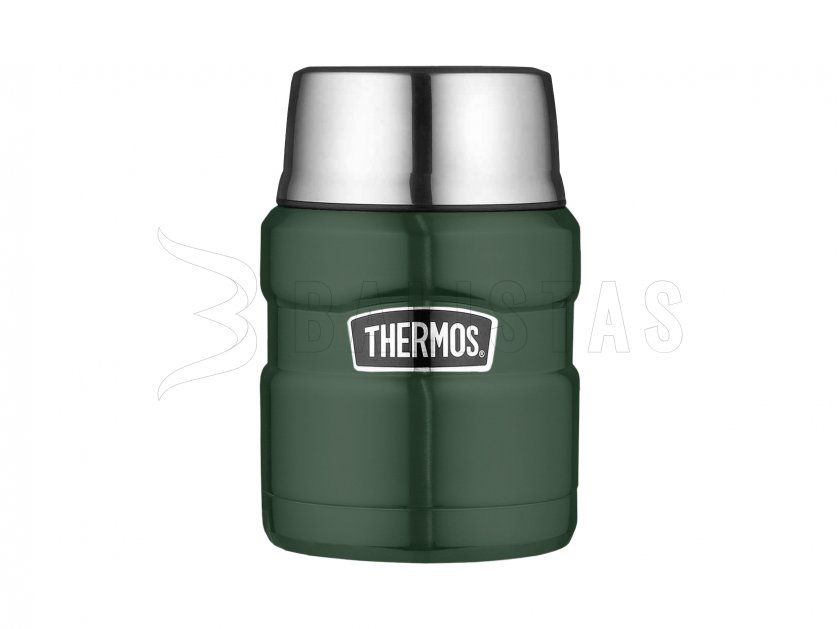 Lebensmittel-Thermosbehälter mit Löffel Thermos King 0,47 l grün
