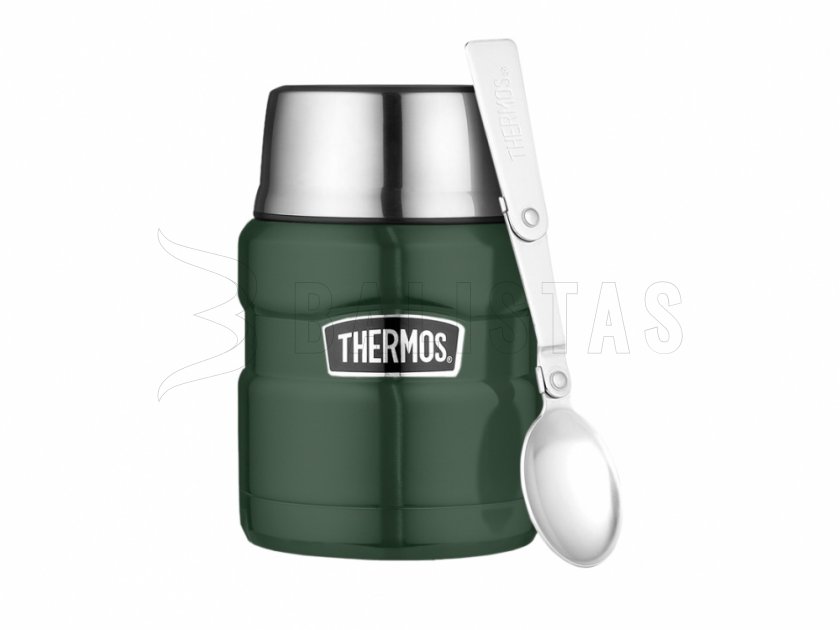 Lebensmittel-Thermosbehälter mit Löffel Thermos King 0,47 l grün