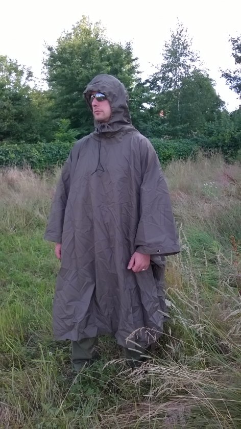 Wasserdichter Regenponcho Pelerine KollteX schwarz