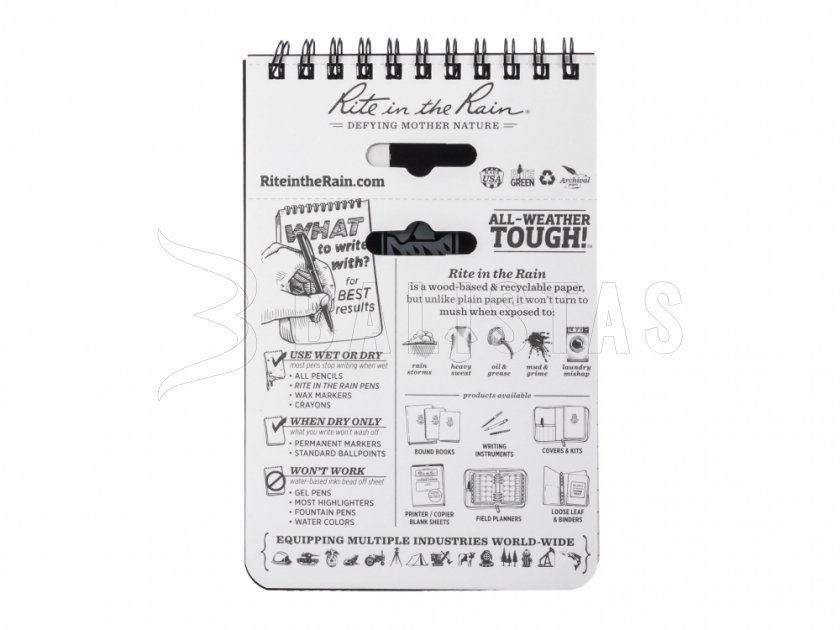 Wasserdichtes Notizbuch Rite in the Rain 746 4x6 schwarz 5