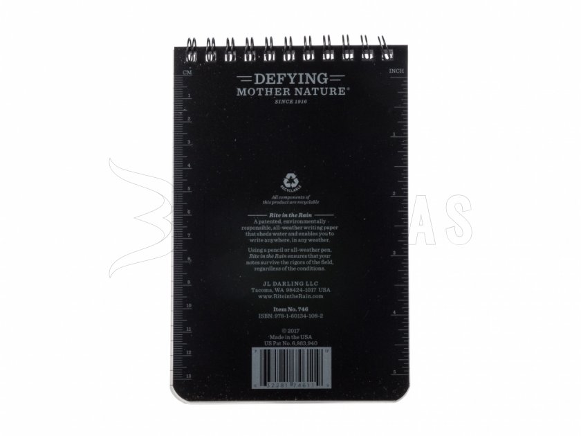 Wasserdichtes Notizbuch Rite in the Rain 746 4x6 schwarz 6