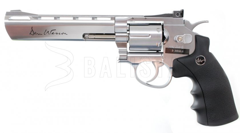 Luftrevolver ASG Dan Wesson 6" silver für Diabolos 4,5mm