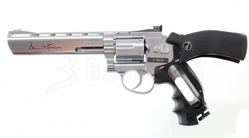 Luftrevolver ASG Dan Wesson 6" silver für Diabolos 4,5mm
