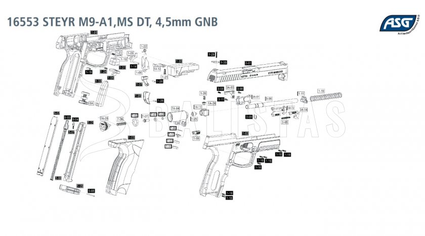 Luftpistole ASG Steyr M9-A1 bicolor 4,5mm