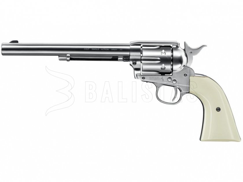 Luftrevolver Umarex Colt SAA 45 7,5" Nickel Diabolo 4,5mm
