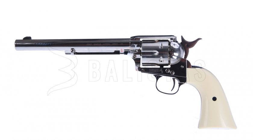Luftrevolver Umarex Colt SAA 45 7,5" Nickel Diabolo 4,5mm