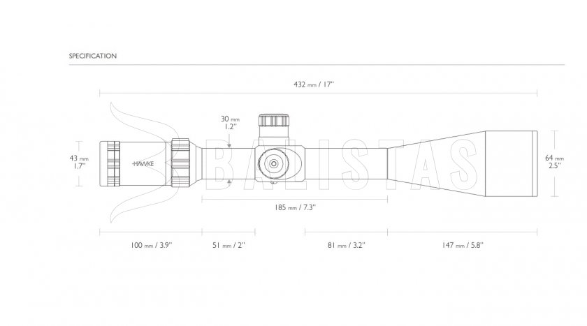 Zielfernrohr Hawke Sidewinder 30 SF 8-32x56 SR Pro