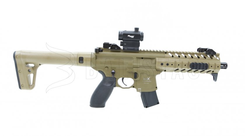 Luftgewehr Sig Sauer MPX 4,5mm FDE Sand mit Kolimator