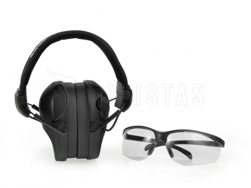Kopfhörer RealHunter Active Pro Schwarz + Brille