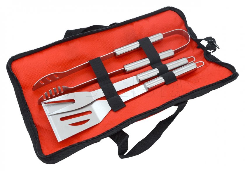 Grillbesteck 3er Set Textiltasche