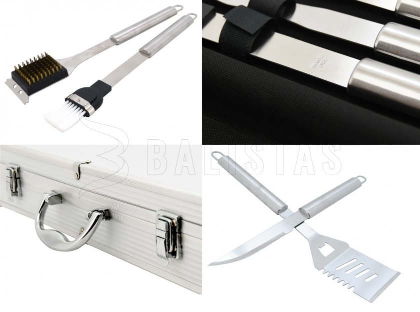 Grillbesteck Set 11-tlg. ALU Koffer