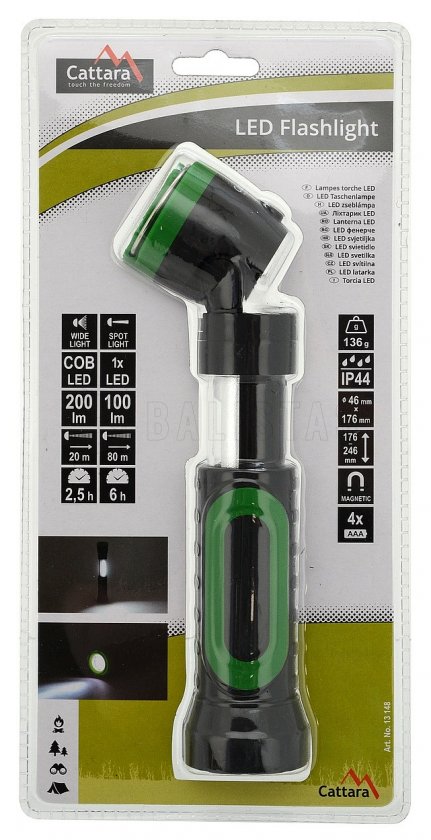 LED-Taschenlampe 100/200 lm Camping ausziehbar