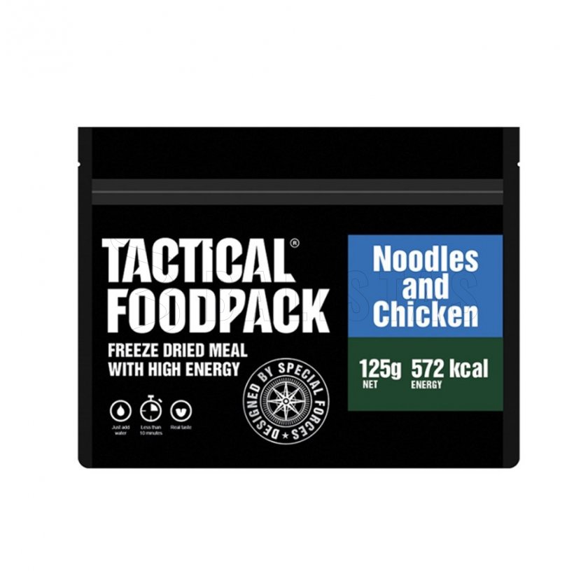 Dehydrierte Mahlzeit – Nudeln mit Hühnerfleisch Tactical Foodpack