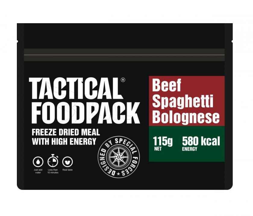Dehydriertes Essen - Bolognese-Spaghetti mit Rindfleisch Tactical Foodpack