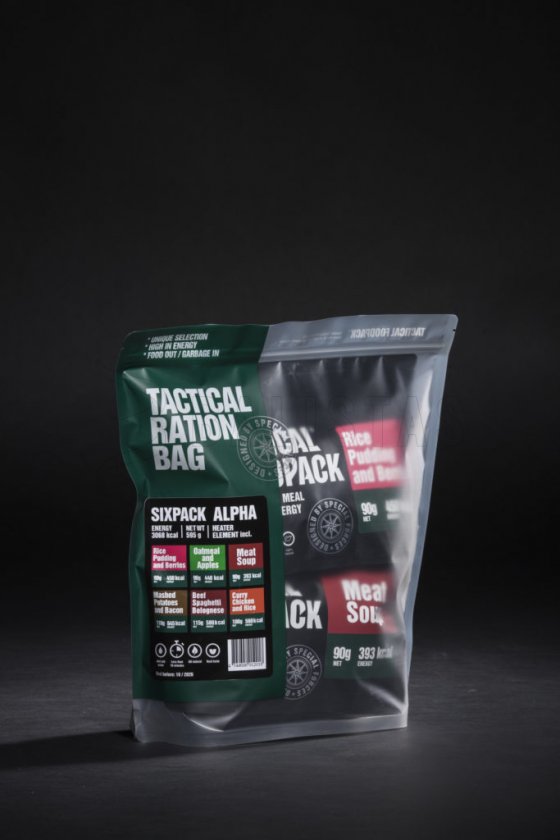Set 6x MRE dehydrierte Mahlzeit - Tactical Six Pack Alpha Tactical Foodpack