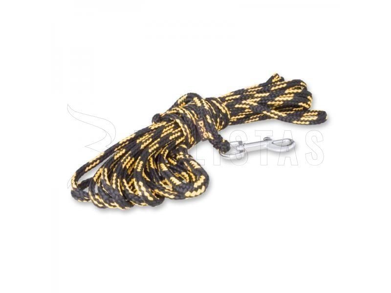Stoppleine Dogtrace silberne Schnalle 8mm, 10m gelb 2