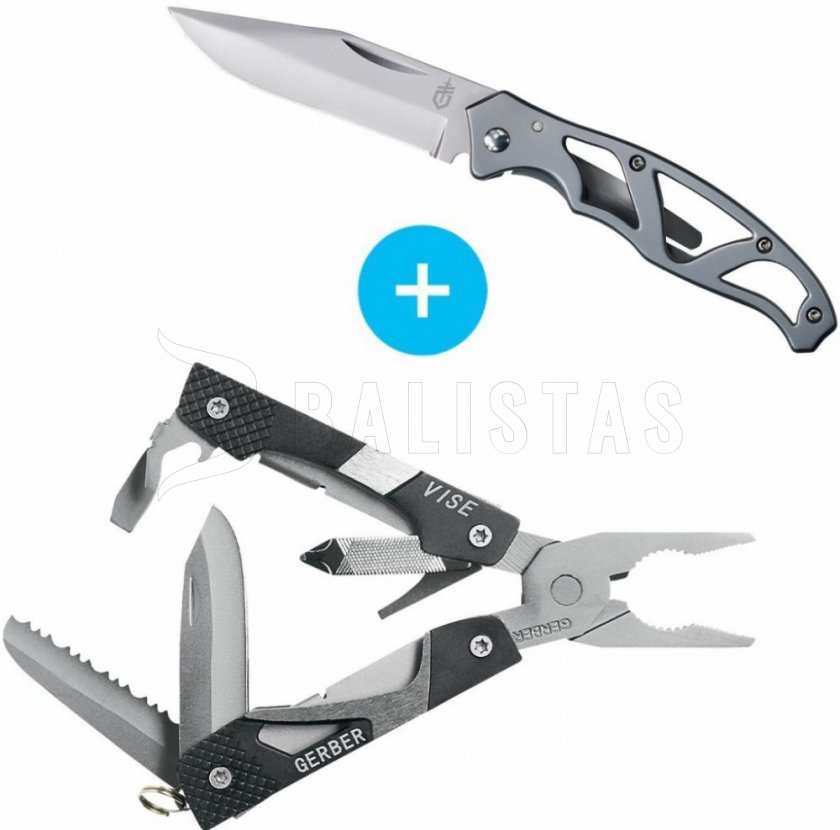 Gerber Vise Zangenset und Messer Gerber Mini-Paraframe