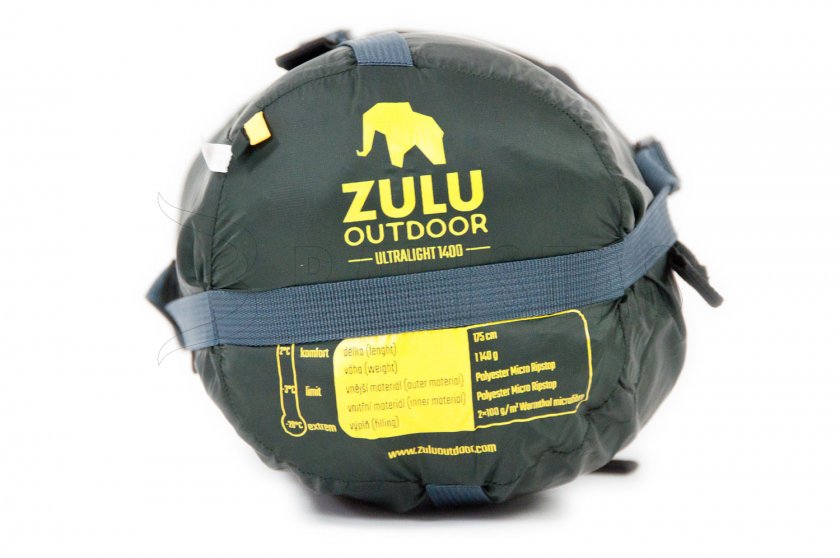 Schlafsack Zulu Ultralight 1400 185cm schwarz