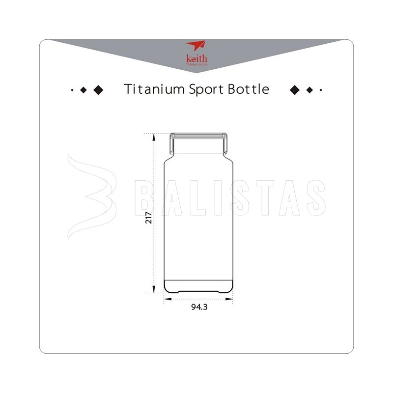 Titanflasche Keith Sport Bottle 1200ml
