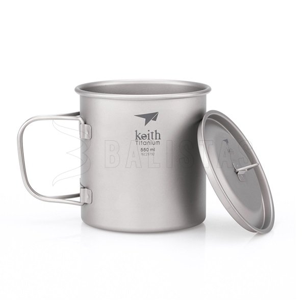 Titanbecher Keith mit Deckel 550ml